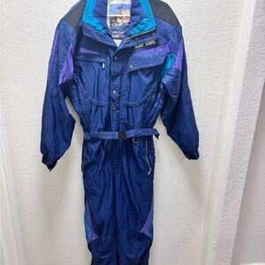 Hard Corps‎ End Vintage Ski Suit - Blue and Purple
